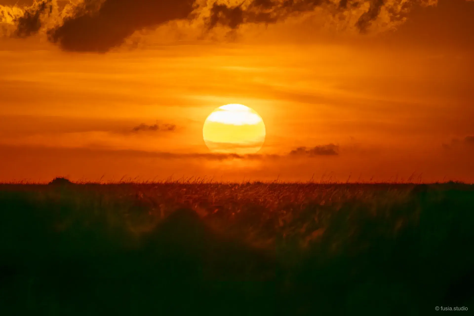 Sunset over the Masai Mara plains